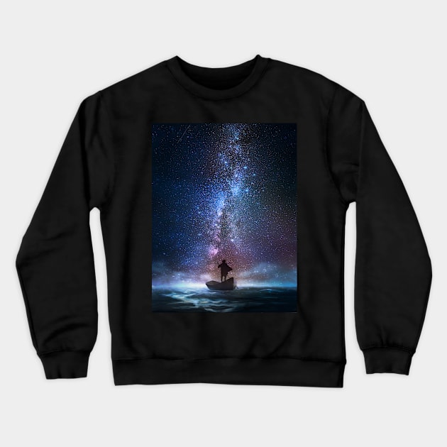 Night dream traveler Crewneck Sweatshirt by mcashe_art